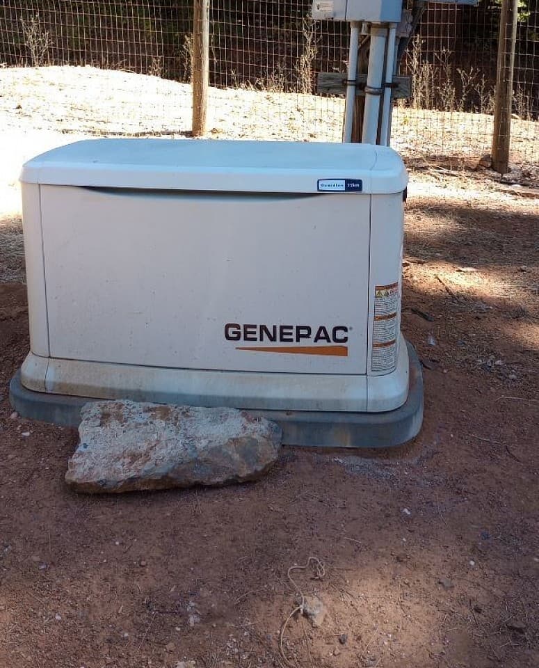 Backup generator installation photographed by Northstar Electric