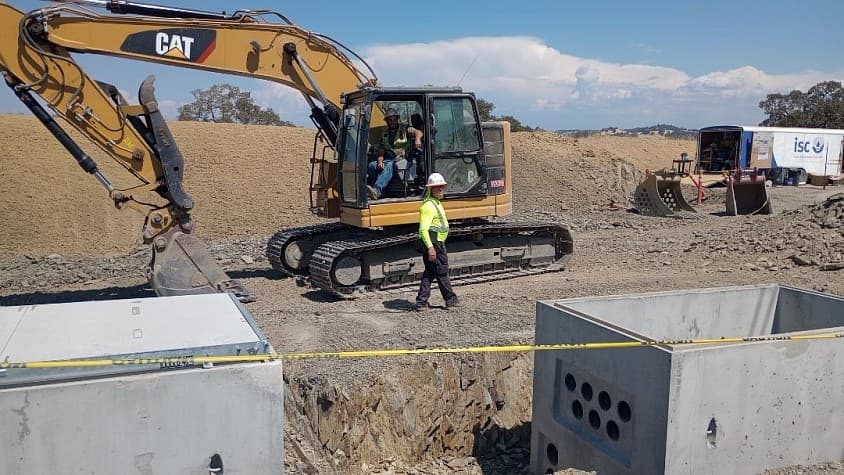 Underground conduit work photographed by Northstar Electric