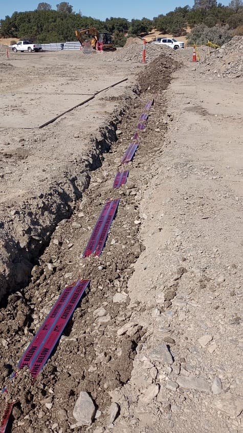 Underground conduit work photographed by Northstar Electric