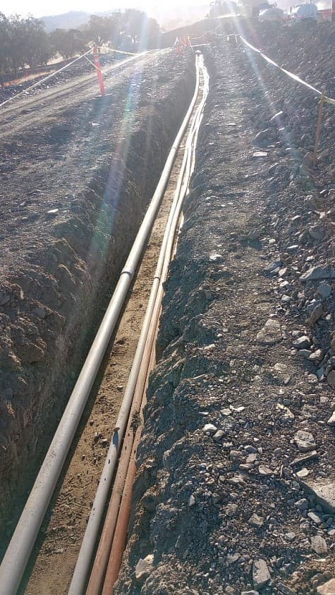 Underground conduit work photographed by Northstar Electric
