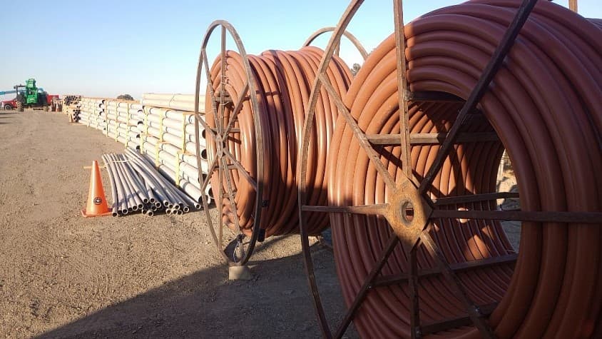Underground conduit work photographed by Northstar Electric