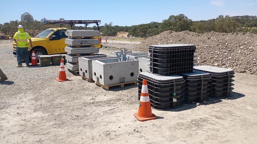 Underground conduit work photographed by Northstar Electric