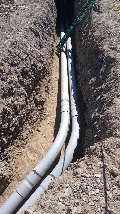 Underground conduit work photographed by Northstar Electric