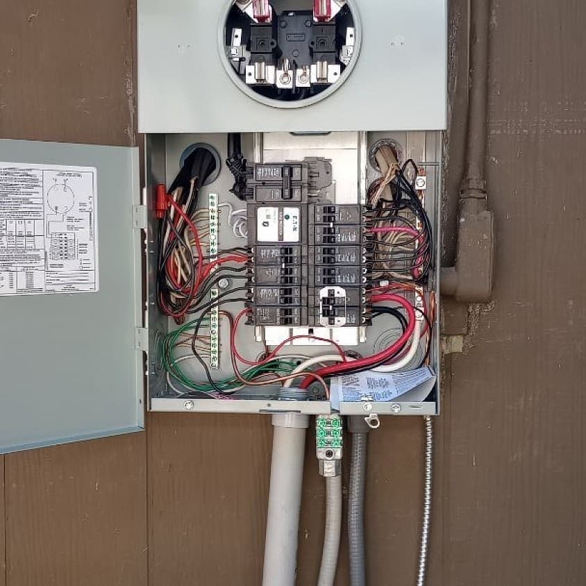 Panel inspection and service photographed by Northstar Electric