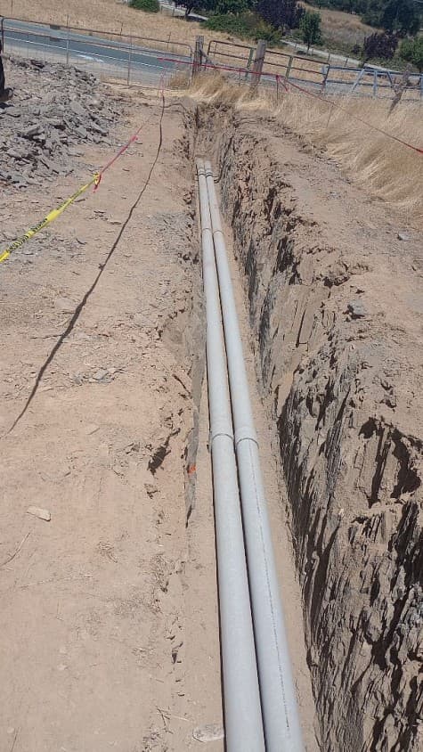 Underground conduit work photographed by Northstar Electric