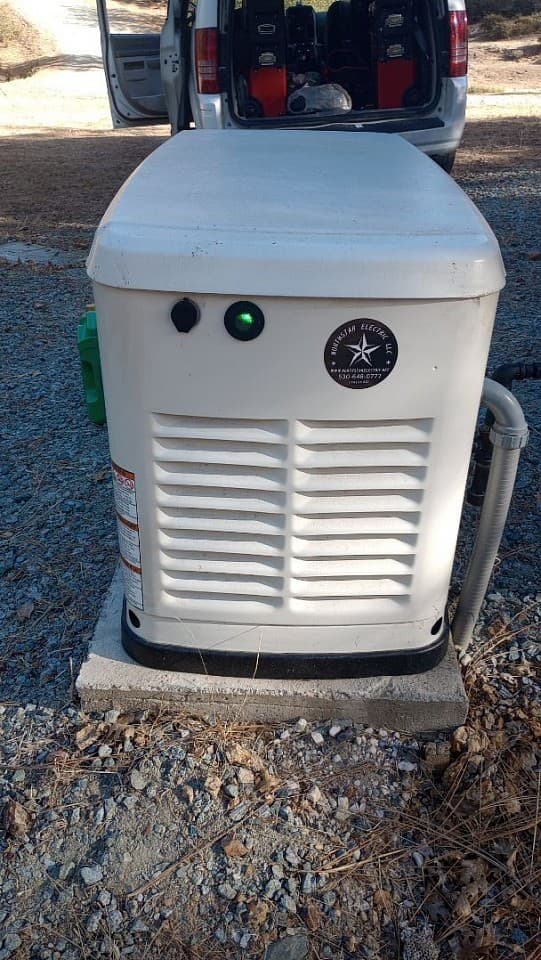 Backup generator service photographed by Northstar Electric