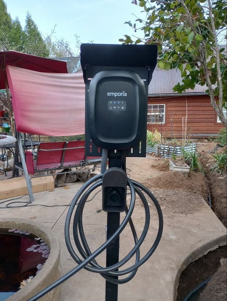 EV charger installation photographed by Northstar Electric