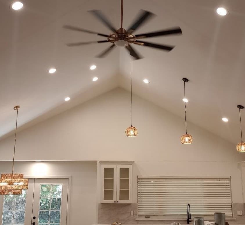 Finished interior lighting photographed by Northstar Electric